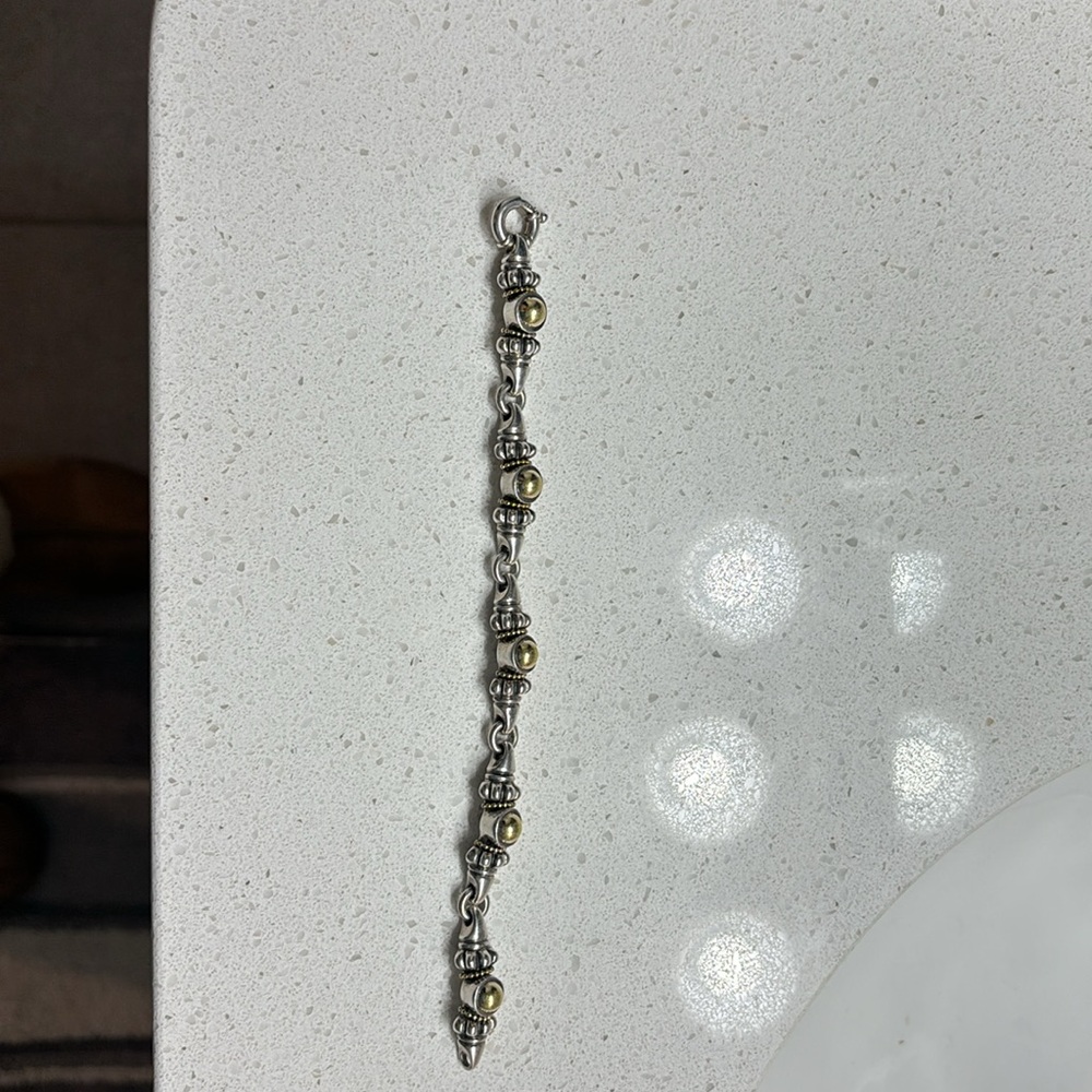 Lagos 18 k gold and sterling silver bracelet - Picture 3 of 5
